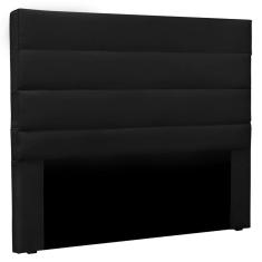 Cabeceira Estofada Cama Box Casal Queen Size 160cm Preto