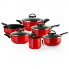 Jogo De Panelas 06 Peças Vermelho Antiaderente Colors - Marpal
