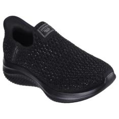 Skechers Tênis feminino Martha Stewar Ultra Flex 3.0-Dazzling Hands Free Slip-ins, Preto/preto = bbk, 35