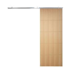 Porta De Correr P- Verniz Frisada Kit Alumínio F03 - 210x70