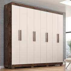 Guarda Roupa Casal Lisboa 8 Portas 4 Gavs  Com Pés