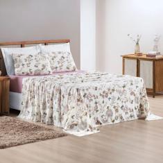 Jogo de Cama King 100% Algodão Malha Quality 04 Peças Butterfly - BIA 