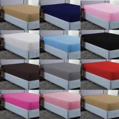 Lençol Casal Padrão Liso Aveludado 400 Fios Cama Box com Elástico Avul