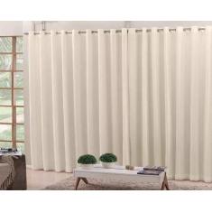 Cortina Voil Pérola 6,00X2,80 Forro Microfibra Ilhós Cromado - Confecç