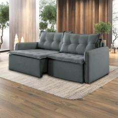 Sofá Cama Retrátil e Reclinável Fênix de 1,80m  - Tudo de Móveis