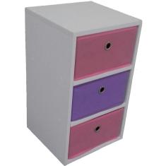 Mesa De Cabeceira Gaveteiro Organibox Com 3 Gavetas