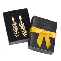 Brinco Banhada Ouro 18k Três Folhas Feminino - Ibiza, 12 Meses