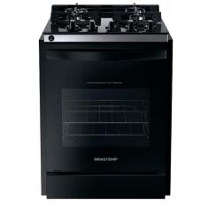 Fogão Brastemp 4 Bocas de embutir Preto com mesa de vidro e dupla chama  - BYO4XAE