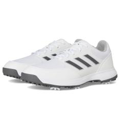 adidas Tênis de golfe masculino Tech Response 3.0, Calçado branco/prata escuro metálico/prata metálico, 41