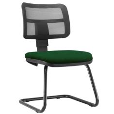 Cadeira De Escritório Fixa Zip L02 Crepe Verde Musgo