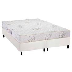 Cama Box Queen: Colchão Espuma Luckspuma D33 Supreme + Base Crc Courano White(158X198)