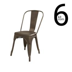 Conjunto 6 Cadeiras Tolix Bronze