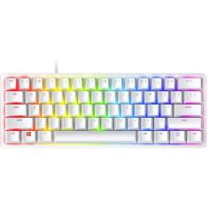 Teclado Mecânico Gamer Razer Huntsman Mini-Click Optical Purple Switch, Mercury Branco