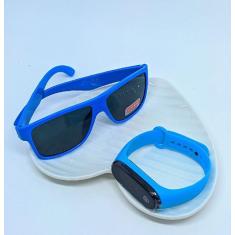 Kit Relógio Digital Led Touch Infantil Prova água Bracelete  Esportivo