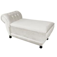 Recamier Goya Veludo Bege