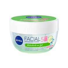 NIVEA Hidratante Facial em Gel 100g - Sua fórmula especial deixa a pele sequinha e bem cuidada por 24h, não obstrui os poros e controla a oleosidade, com ácido hialurônico e pepino