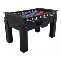 Mesa de Pebolim MDF Ébano Escuro Alaia