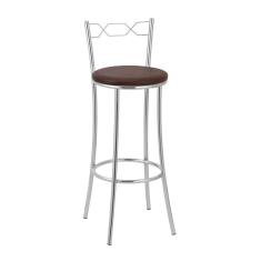 Banqueta para Cozinha Bc51/a - A109 Cromada/Marrom