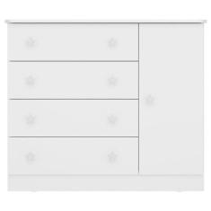 Cômoda Infantil Doce Sonho 2561 Branco Brilho - Qmovi