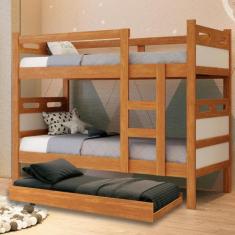 Treliche Beliche Barreto com Cama Auxiliar e 3 Colchões Probel D20 Gua