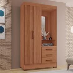 Guarda-Roupas Malta 100% MDF Tuboarte 2 Portas 3 Gavetas 1 Espelho, Fr