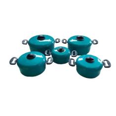 Jogo De Panelas De Alumínio Turquesa Luxo 5 Peças 14 A 22 - Bazar Aven