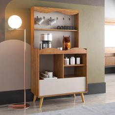 Balcão de Cozinha Cantinho do Café Lenon Mel/Off White