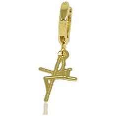 Brinco Masculino Argola Pingente Fé 1 Peça Não É O Par