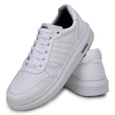 Tenis Masculino 100% Couro Legitimo Tenis Detalhado Confortavel Original Parra Boots-Masculino
