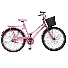 Bicicleta Aro 26 Feminina Retro Urbana Tropical Freios V Brake Rodas Alumínio Aero Reforçado-Unissex