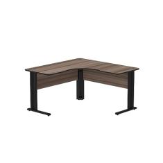 Mesa para Escritório em L Etp 1313 Maxxi Walnut/preto