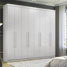 Guarda-roupa Casal 8 Portas 4 Gavetas Master New Branco