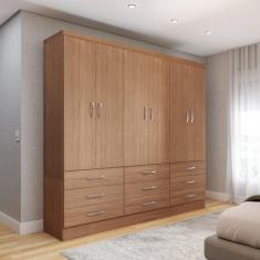 Guarda-Roupa Casal Madri 6 Portas 9 Gavetas Cinamomo - Panorama Móveis