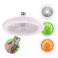 Ventilador De Teto Led: Iluminação Ajustável E27 30W