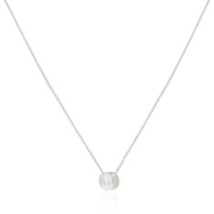 Gargantilha em Ouro Branco 18k Com Ponto de Luz Fixo - 45cm