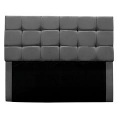 Cabeceira Cama Box Estofada Solteiro 90 Cm Bianca Suede Cor:cinza