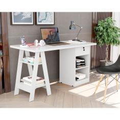 Mesa Escrivaninha Cavalete Carmolar Bali Branco