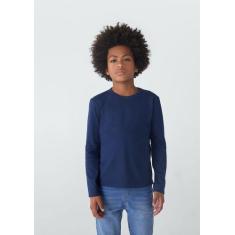 Camiseta  Infantil  Manga Longa Tam 1 A 16 - Hering, 001, Azul
