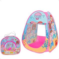 Toca Barraca Infantil Dobrável Menina Sereia Fundo Do Mar - DM TOYS