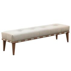 Recamier Valentin Luxo Madeira Maciça Castellar Móbile, Linho Bege Cla