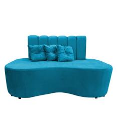 Sofa Curvo Feijão Organico Lisboa Turquesa