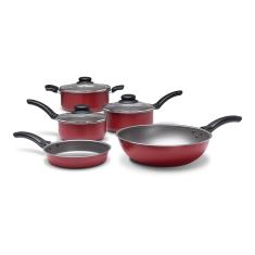 Jogo de Panelas Brinox Ruby 5 Peças Vermelho