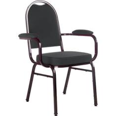 Cadeira com braços para Auditórios Linha Hotel Marrom