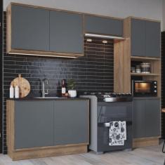 Cozinha Modulada Viena 4 Peças 2 Armários Aéreo 1 Torre Quente 1 Balcão de Cozinha Edez
