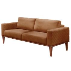 Sofá Namoradeira Bella Luxo Castellar Móbile Corino Caramelo Corino Caramelo