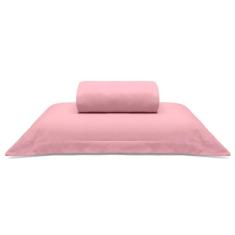 Jogo De Cama Buettner Solteiro Malha Liso 2 Peças Image Rose