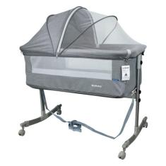 Berço Portátil Moisés Co-bed Balanço E Cinta Cinza - KaBaby