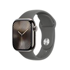 Apple Watch Series 10 GPS + Cellular, Caixa Natural de Titânio de 42 mm Pulseira Esportiva-MWXD3AM/A-Unissex
