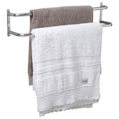 Porta Toalhas Toalheiro Duplo Para Porta Ou Parede 48cm