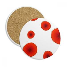 Círculo vermelho abstrato flores pintura artística copo copo copo copo proteção mesa pedra absorvente
